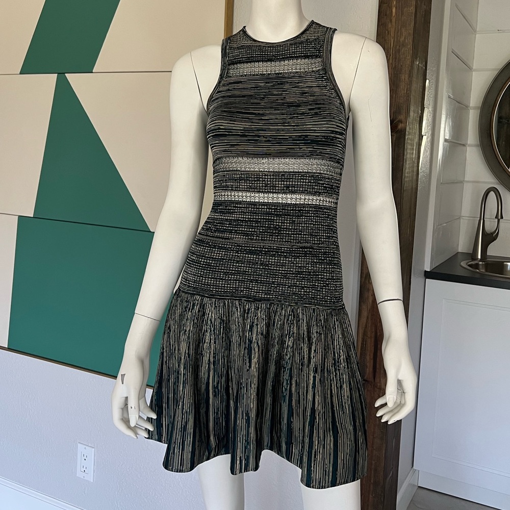 Ronny Kobo Striped Mini Dress XS